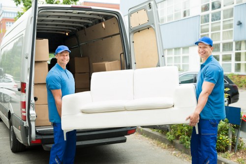 Man With Van Canary Wharf team loading items safely