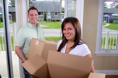 Moving boxes and furniture measured by cubic-yard volume