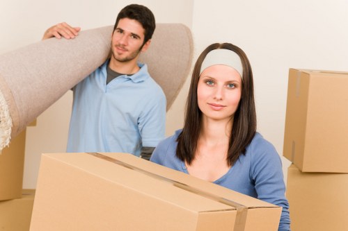 Professional movers assisting with a short-notice relocation in Canary Wharf