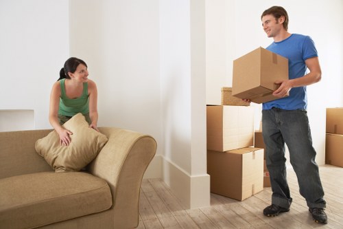 Packing and furniture handling during a Canary Wharf relocation